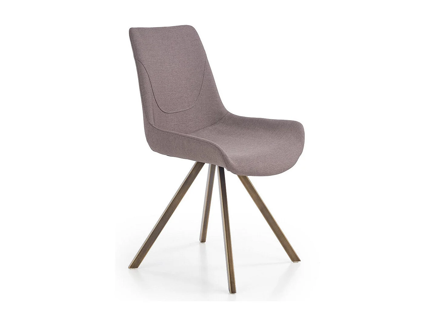 Chaise design bronze et tissu Mick