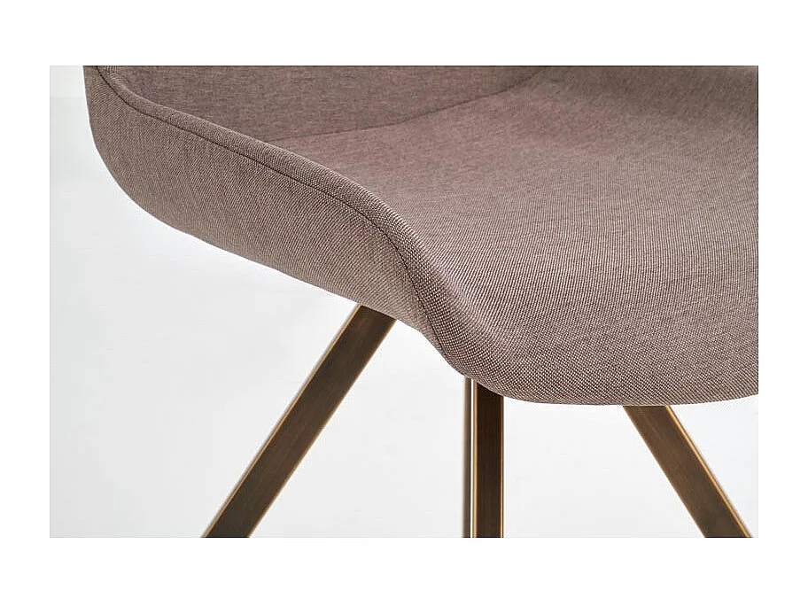 Chaise design bronze et tissu Mick