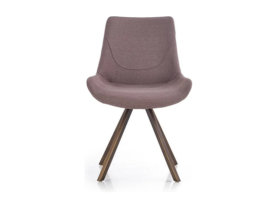 Chaise design bronze et tissu Mick