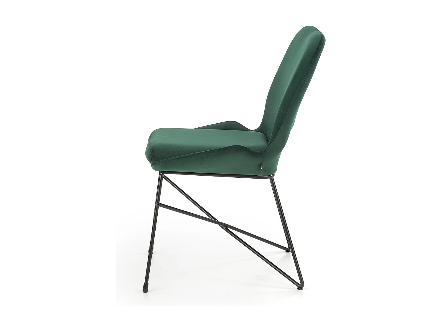 Silla de diseño de terciopelo verde AYA2