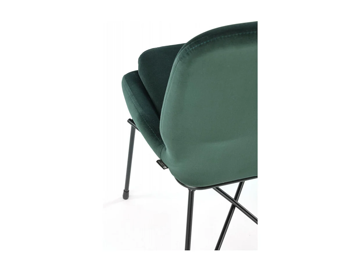 Silla de diseño de terciopelo verde AYA2
