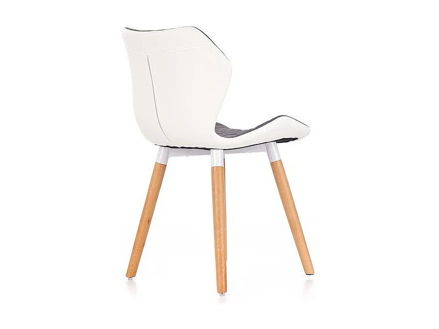 Silla de diseño escandinavo Anders gris y blanca