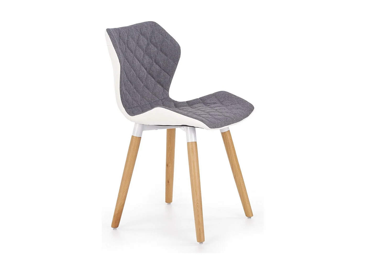 Silla de diseño escandinavo Anders gris y blanca