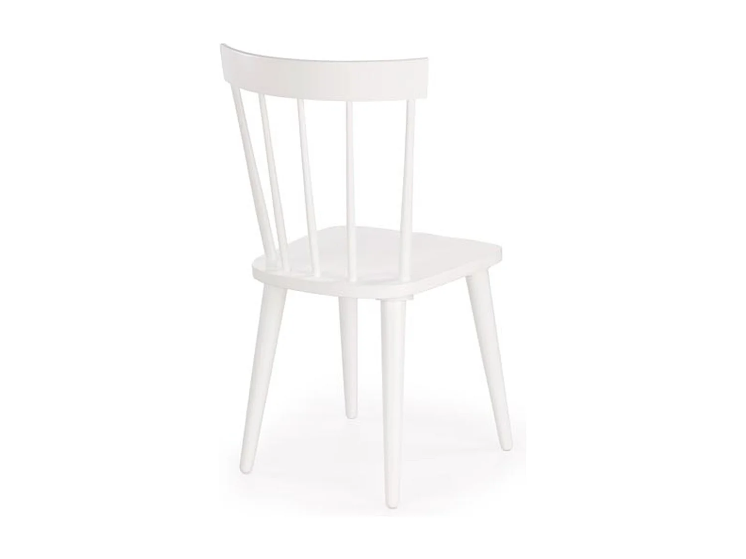 Silla de diseño Lori de madera blanca