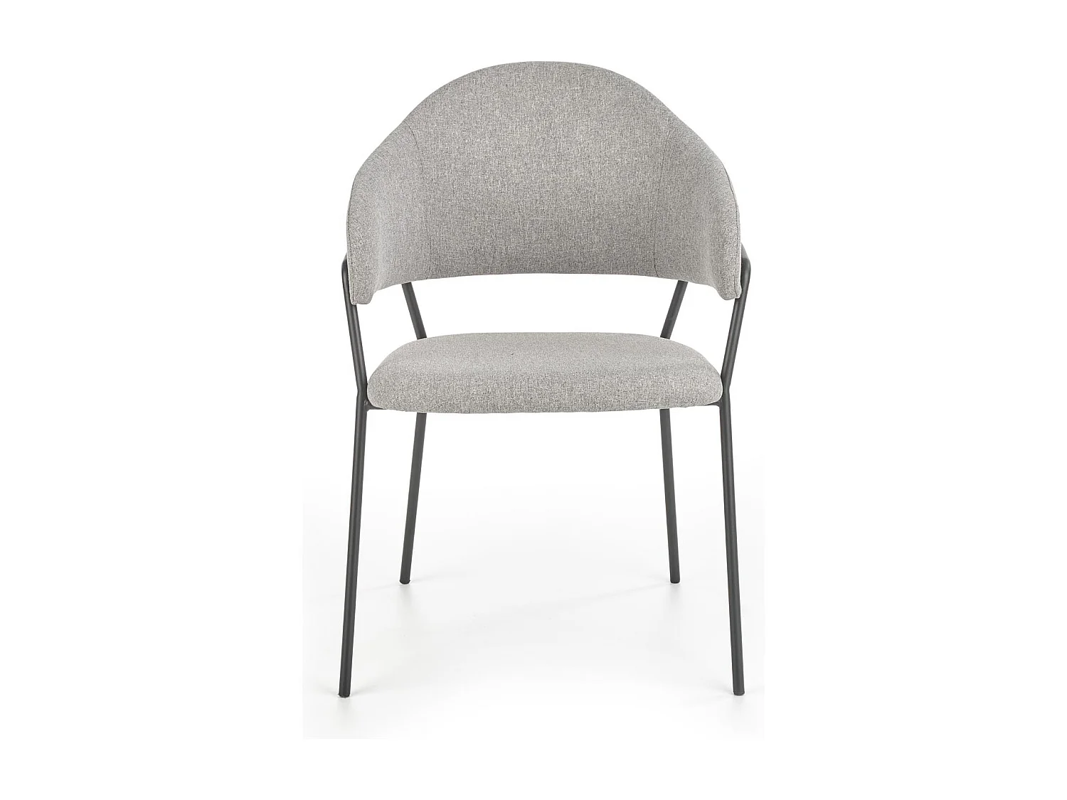 Silla de diseño en tejido gris claro y estructura de acero Cardiff negro