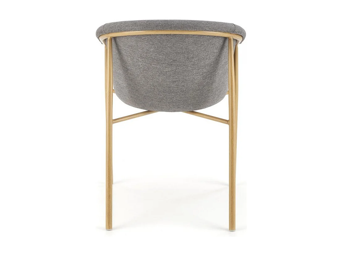 Sedia design in tessuto grigio Norma