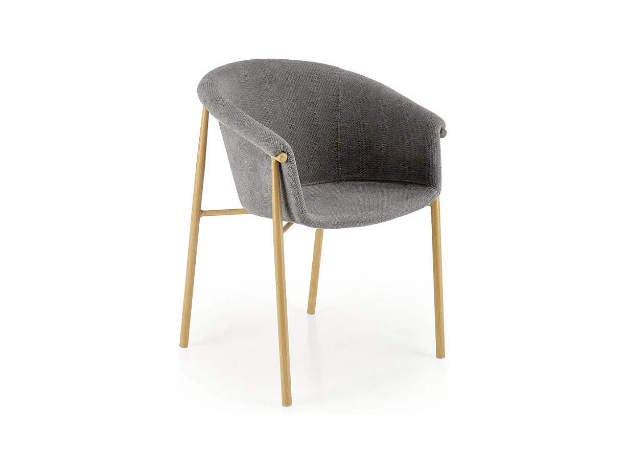 Chaise grise design en tissu Norma