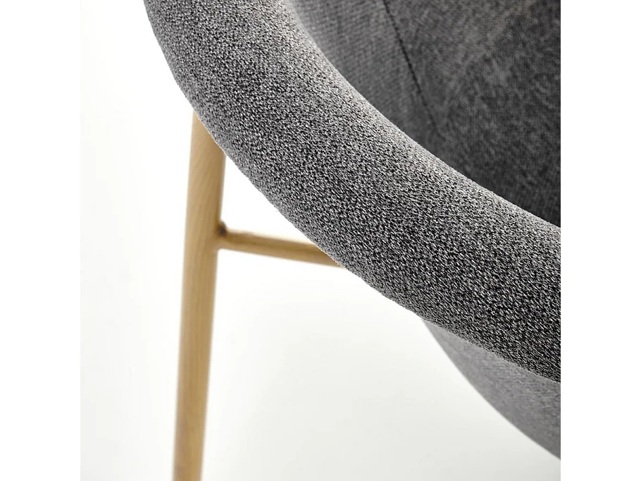 Silla de diseño de tela gris Norma