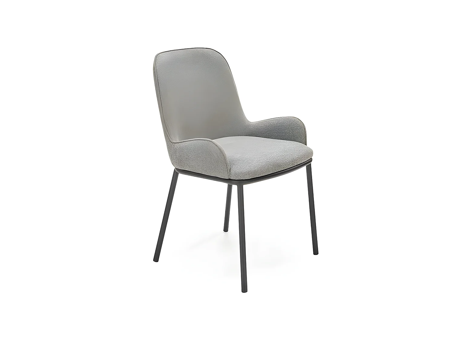 Chaise de salle à manger en tissu gris Steiner