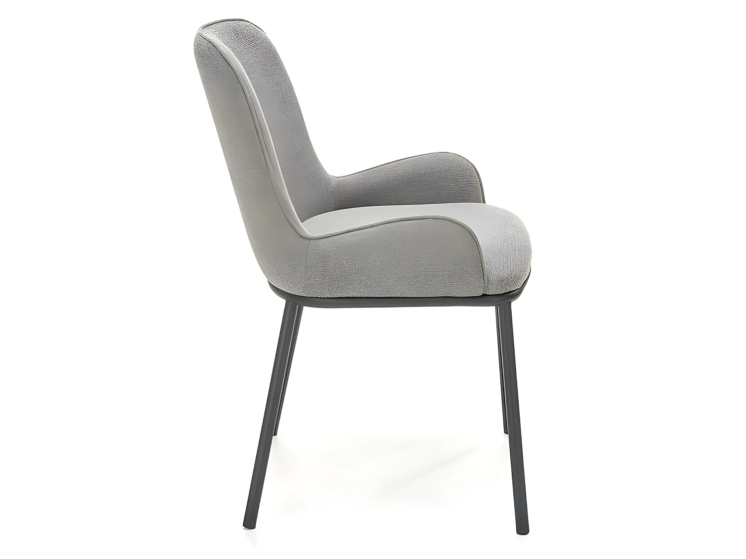 Silla de comedor de tela gris Steiner