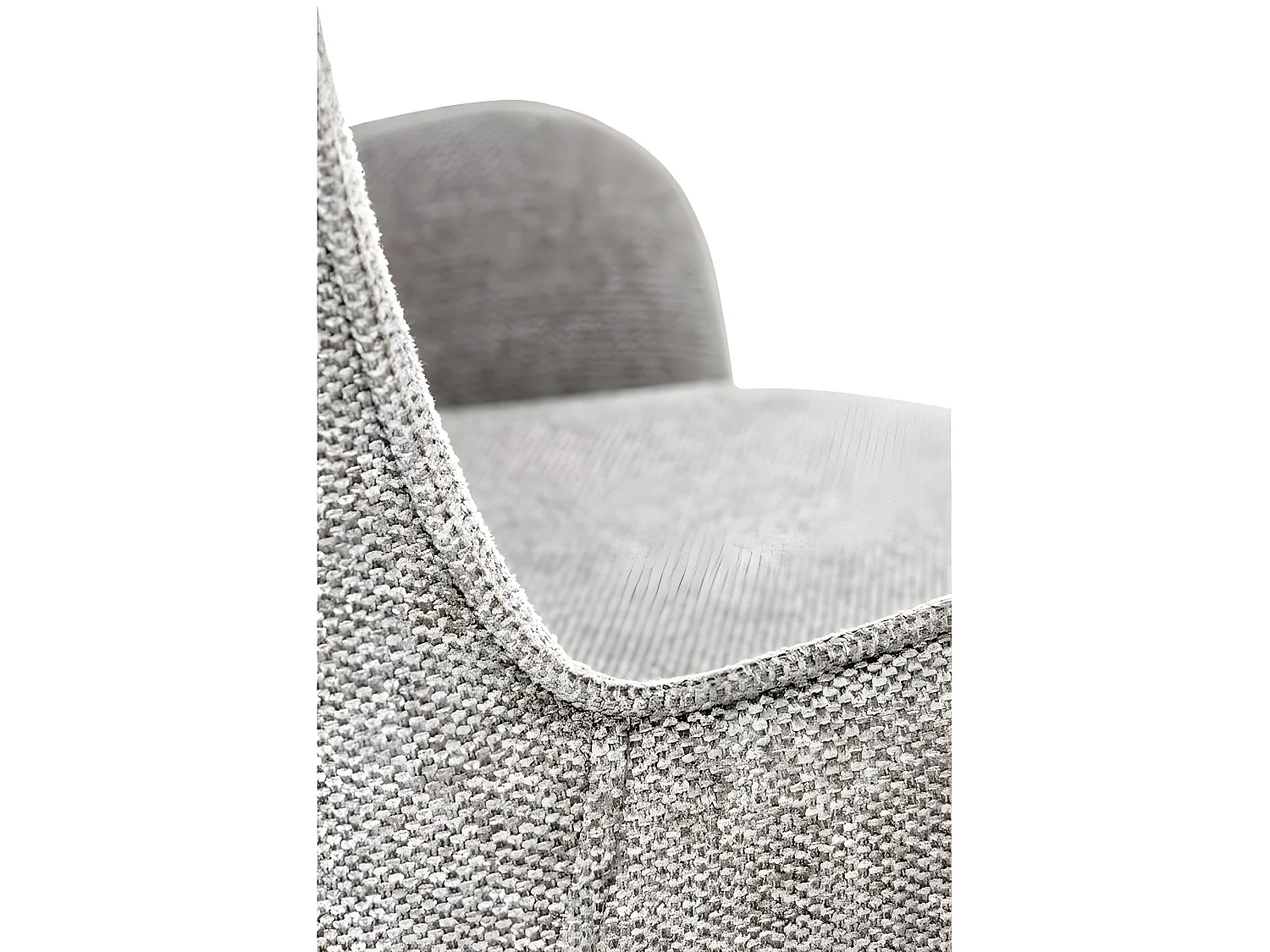 Silla de comedor de tela gris Steiner