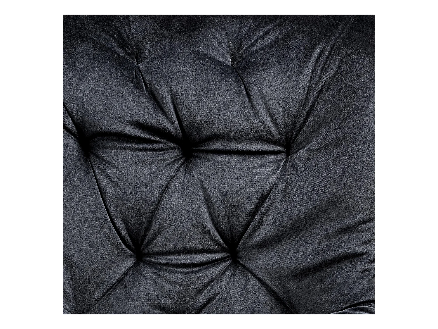 Silla de diseño Brino tapizada en metal y terciopelo negro