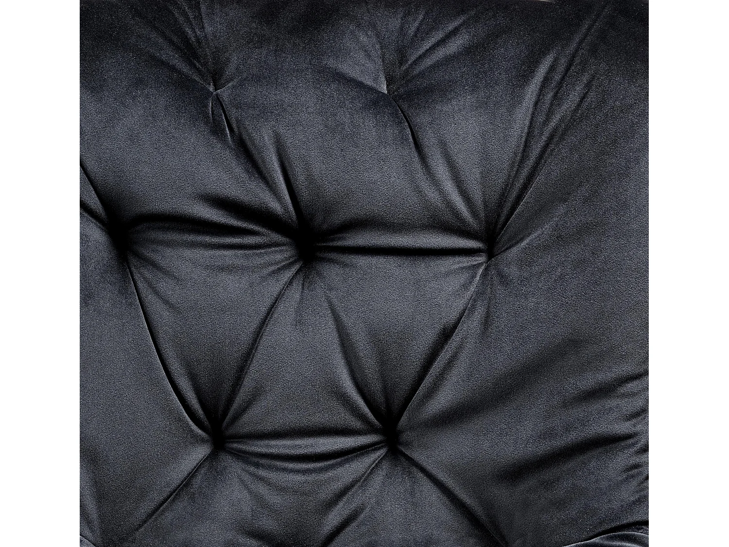 Silla de diseño Brino tapizada en metal y terciopelo negro