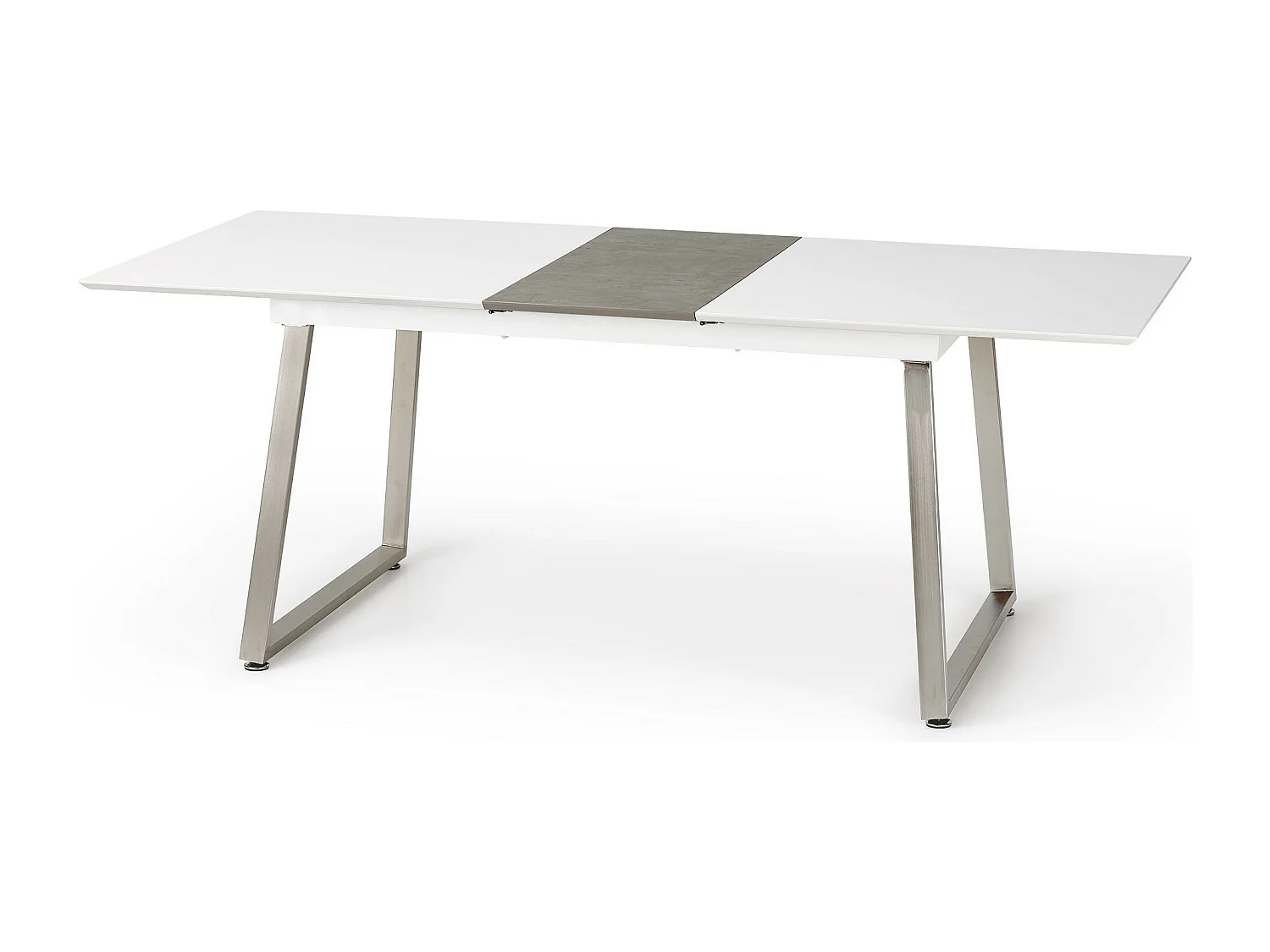 Tavolo bianco e grigio con gambe in metallo 200x90cm Mally