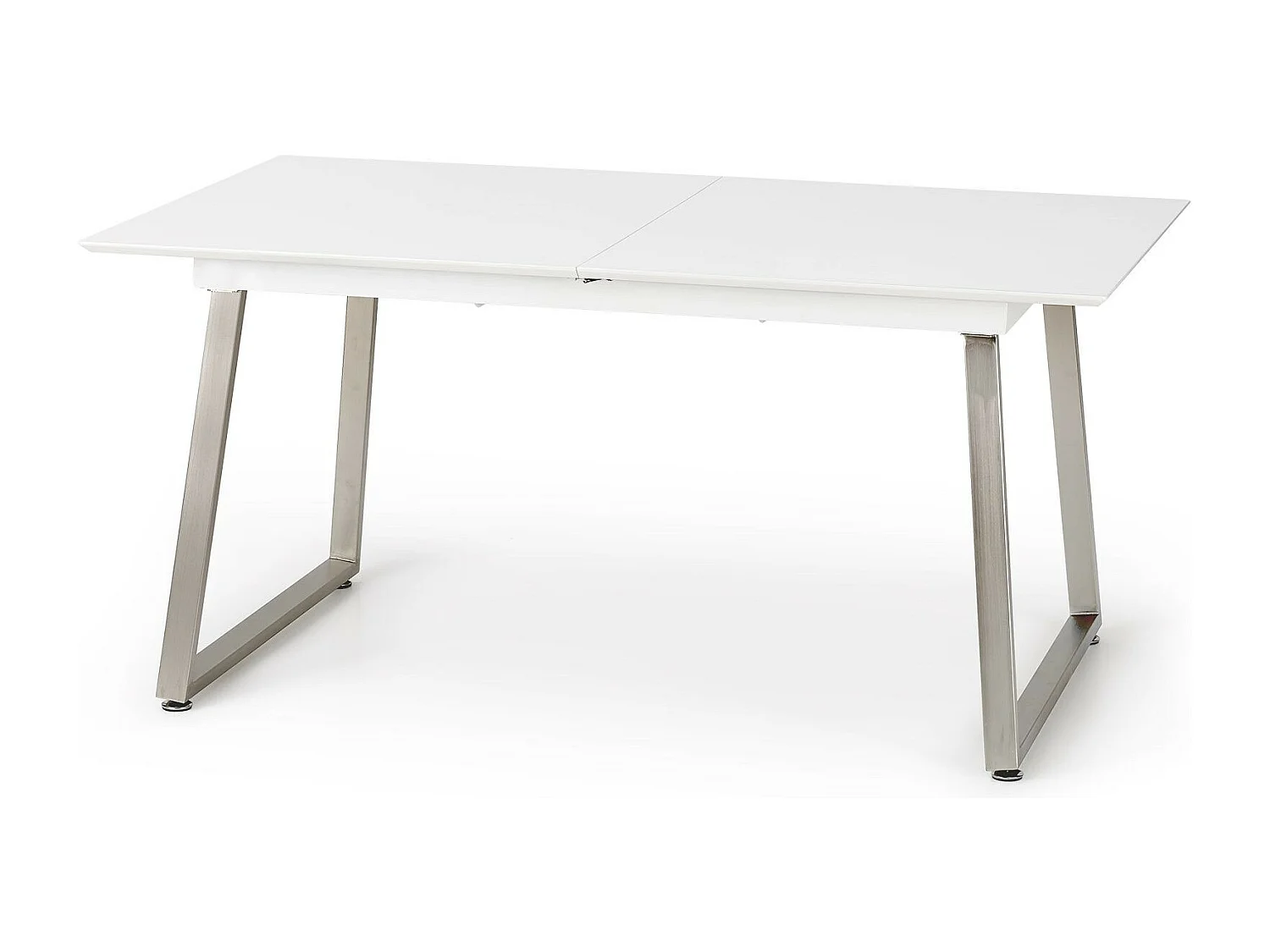 Tavolo bianco e grigio con gambe in metallo 200x90cm Mally