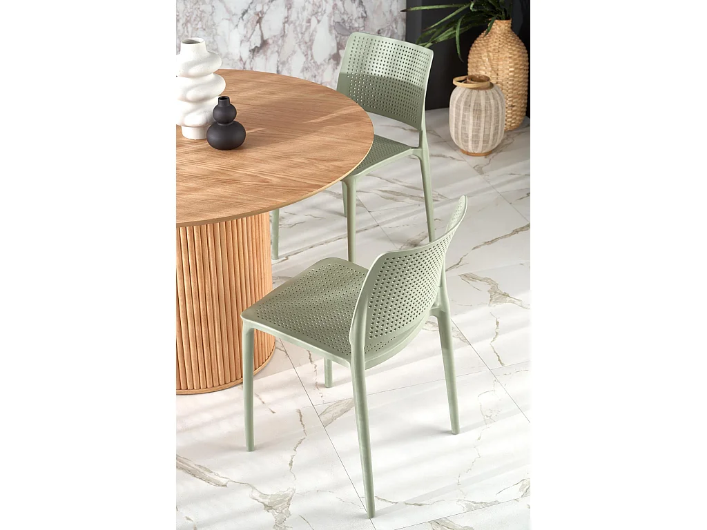 Tavolo da pranzo rotondo di design in legno Talis 120 cm