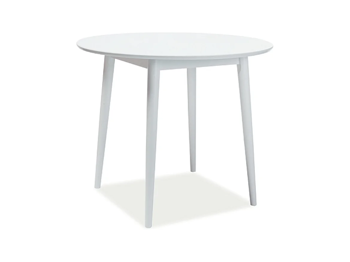 Table à manger ronde blanche 90cm Tello