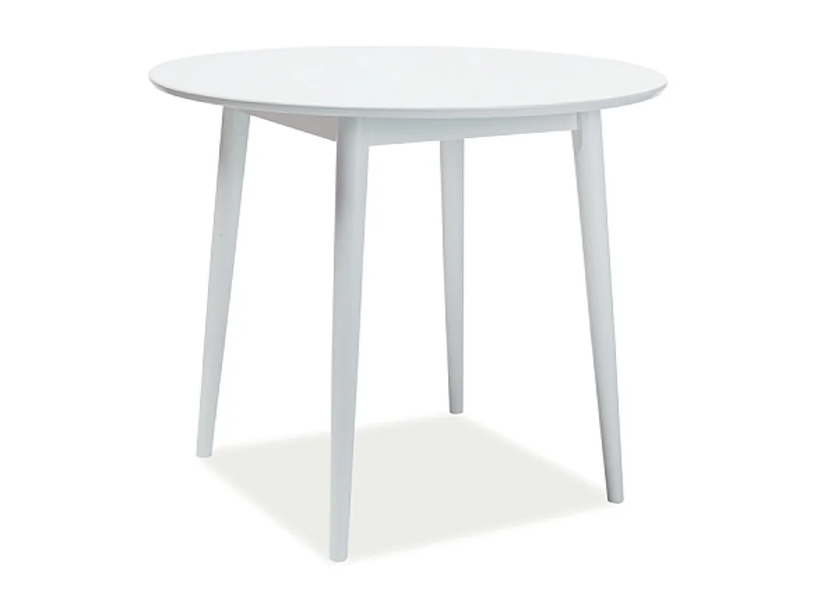 Table à manger ronde blanche 90cm Tello