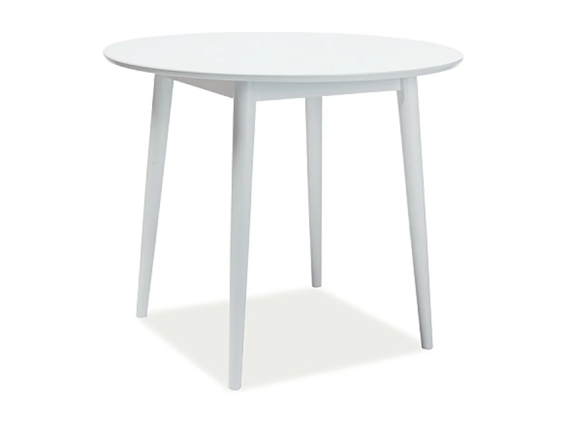 Mesa de comedor redonda blanca 90cm Tello