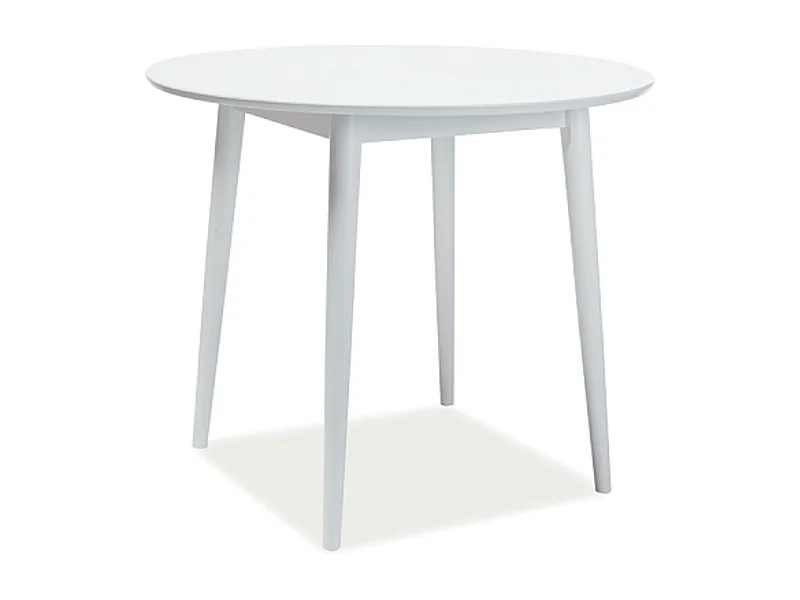 Table à manger ronde blanche 90cm Tello