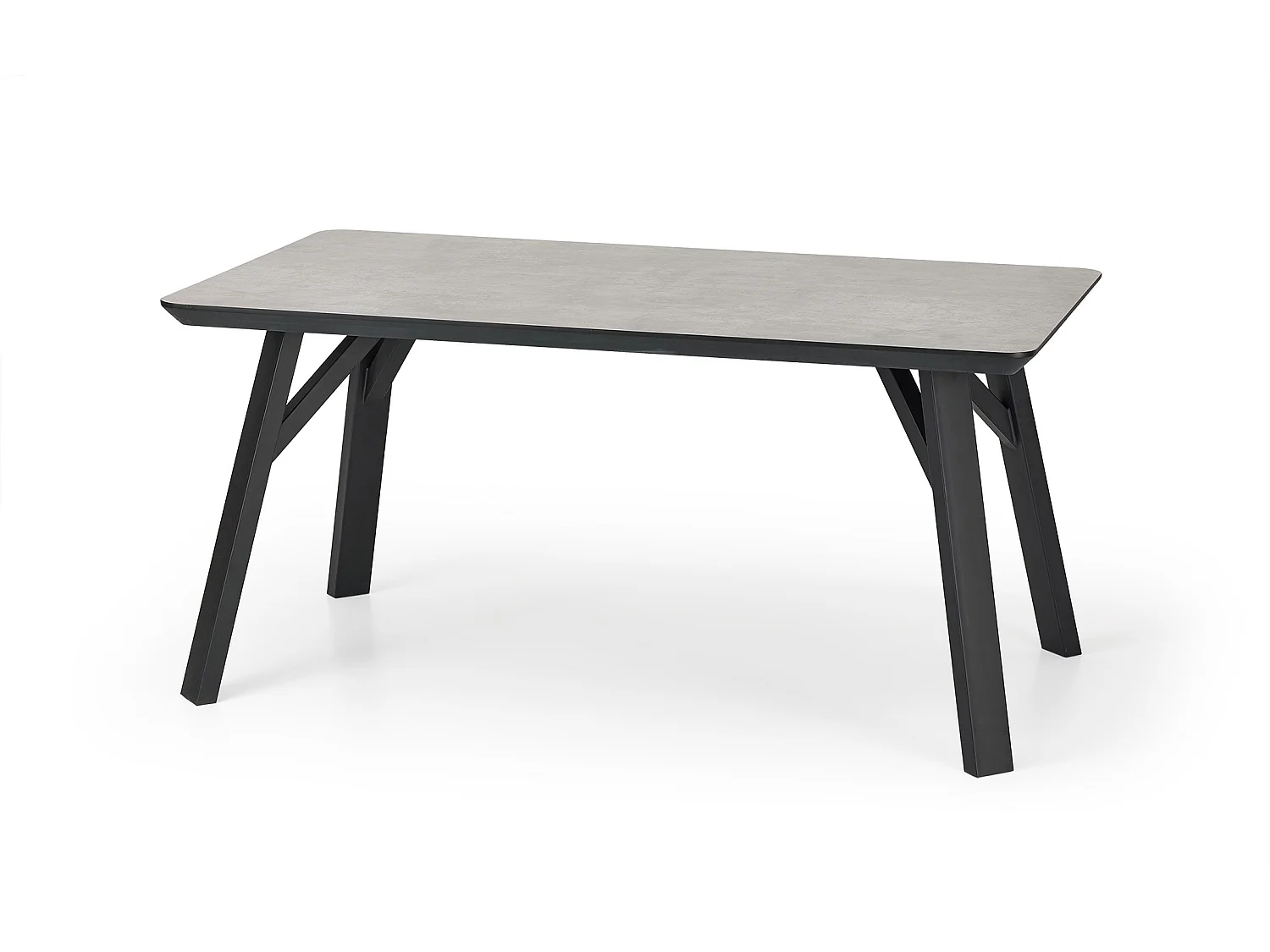 Mesa de comedor de hormigón gris y negro 160x90cm Ninon
