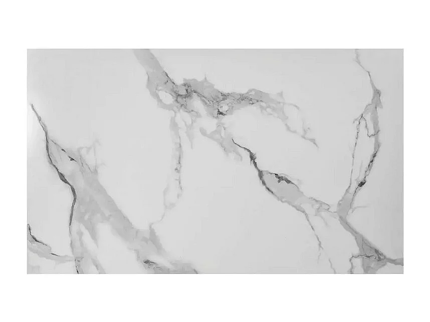 Table baroque métal et céramique blanc 150cm Bolti