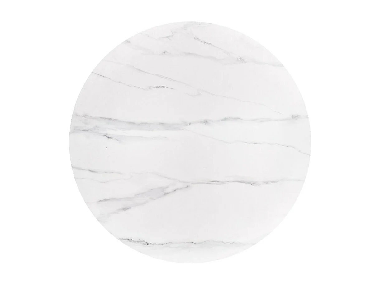 Mesa de comedor redonda de diseño Loco 120 cm en madera y mármol