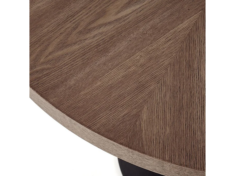 Tavolo rotondo Melo nero e legno 100 cm