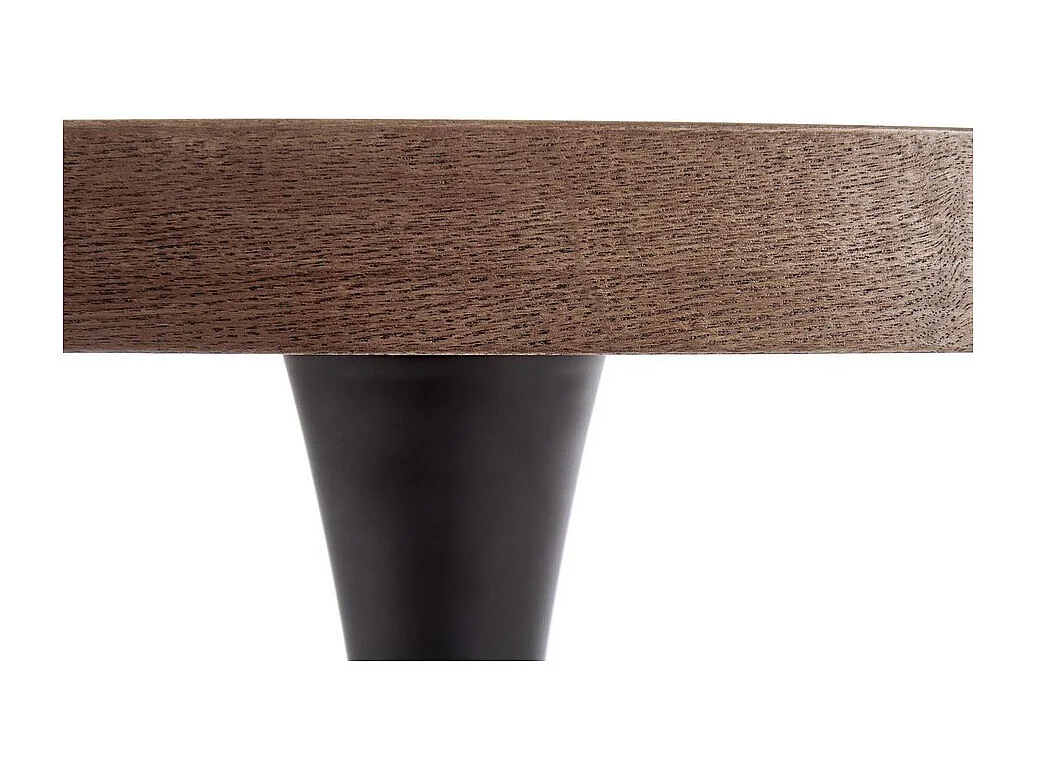 Tavolo rotondo Melo nero e legno 100 cm