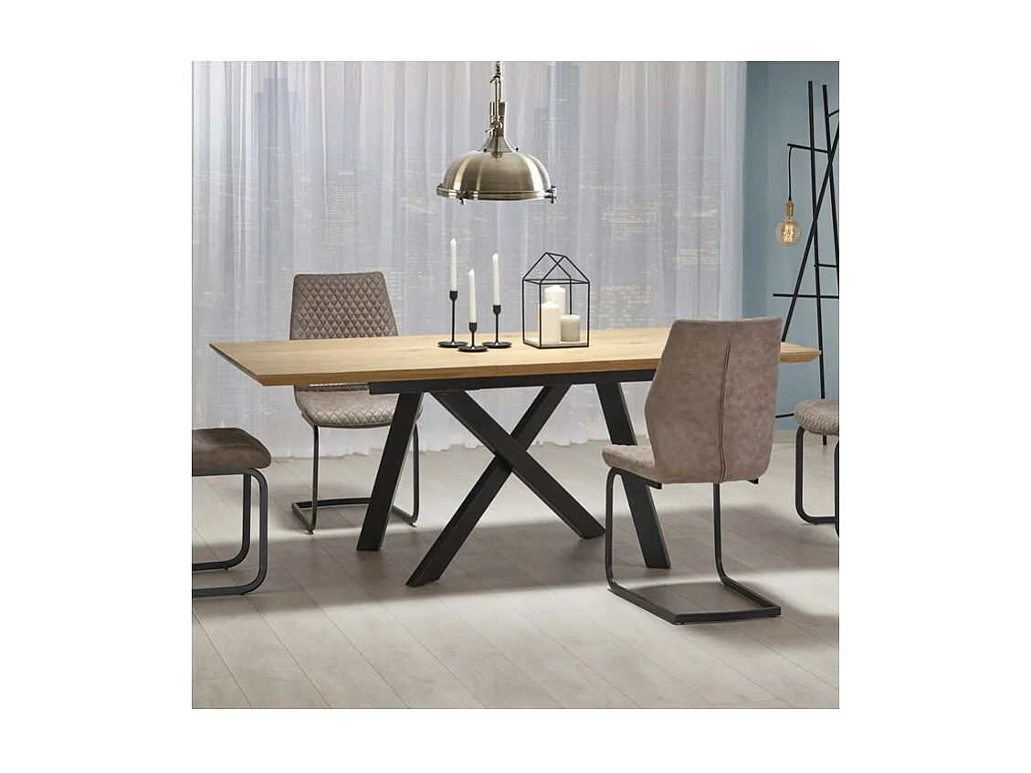 Mesa industrial de madera y metal 160/200 x 90 Vegas