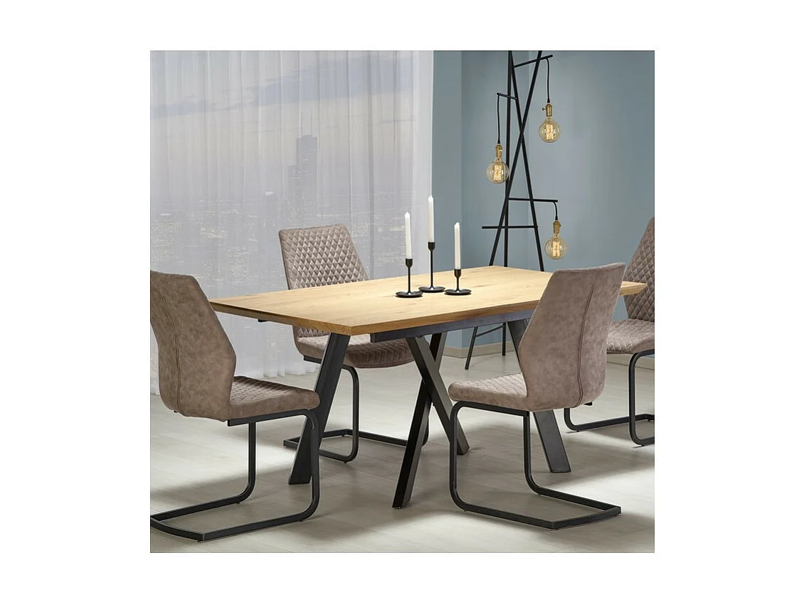 Mesa industrial de madera y metal 160/200 x 90 Vegas