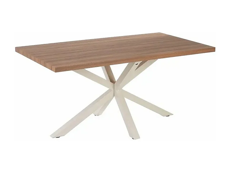 Tavolo da pranzo Jorik 160x90 bianco e legno