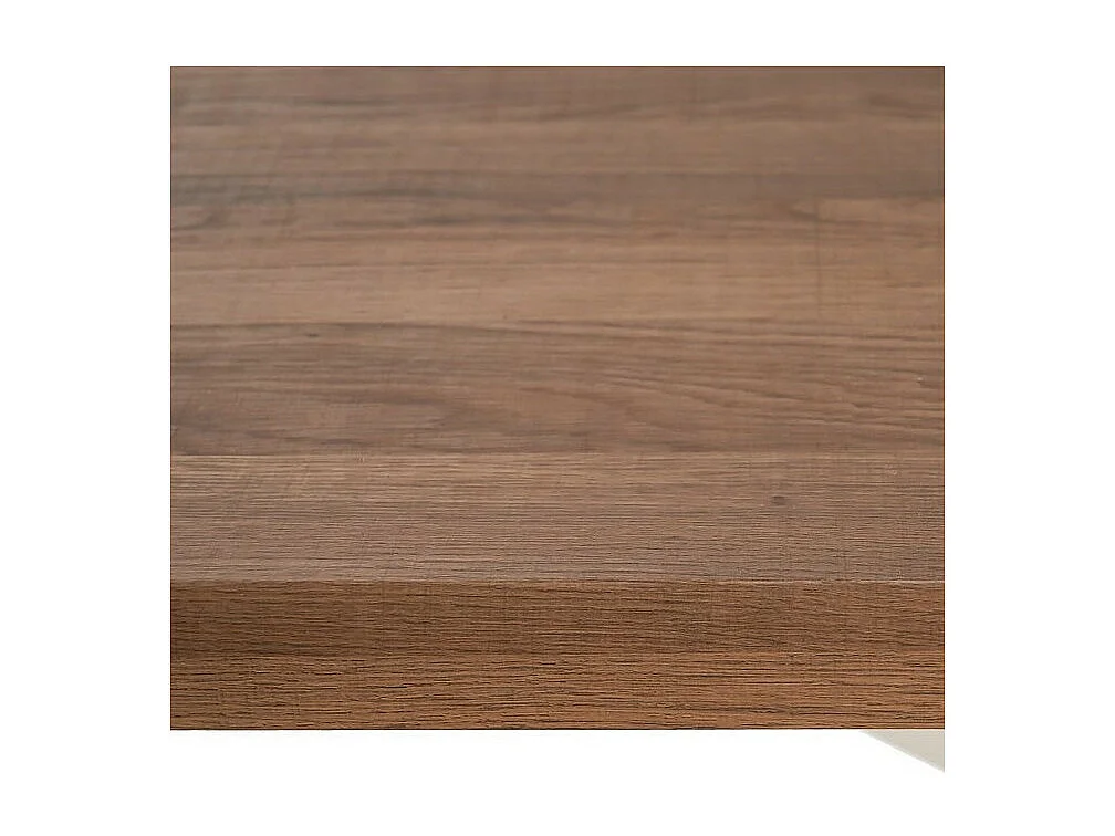 Table à manger 160x90 blanche et bois Jorik