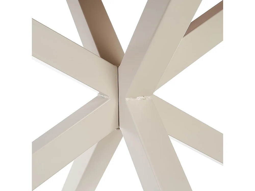 Table à manger 160x90 blanche et bois Jorik