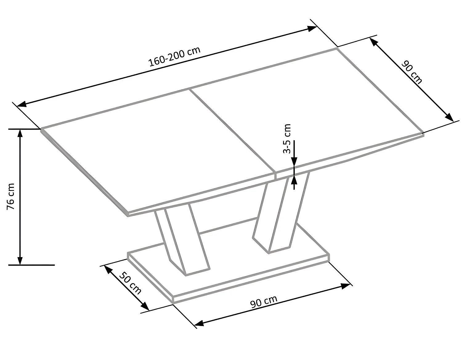 Tavolo da pranzo a V Vlada bianco