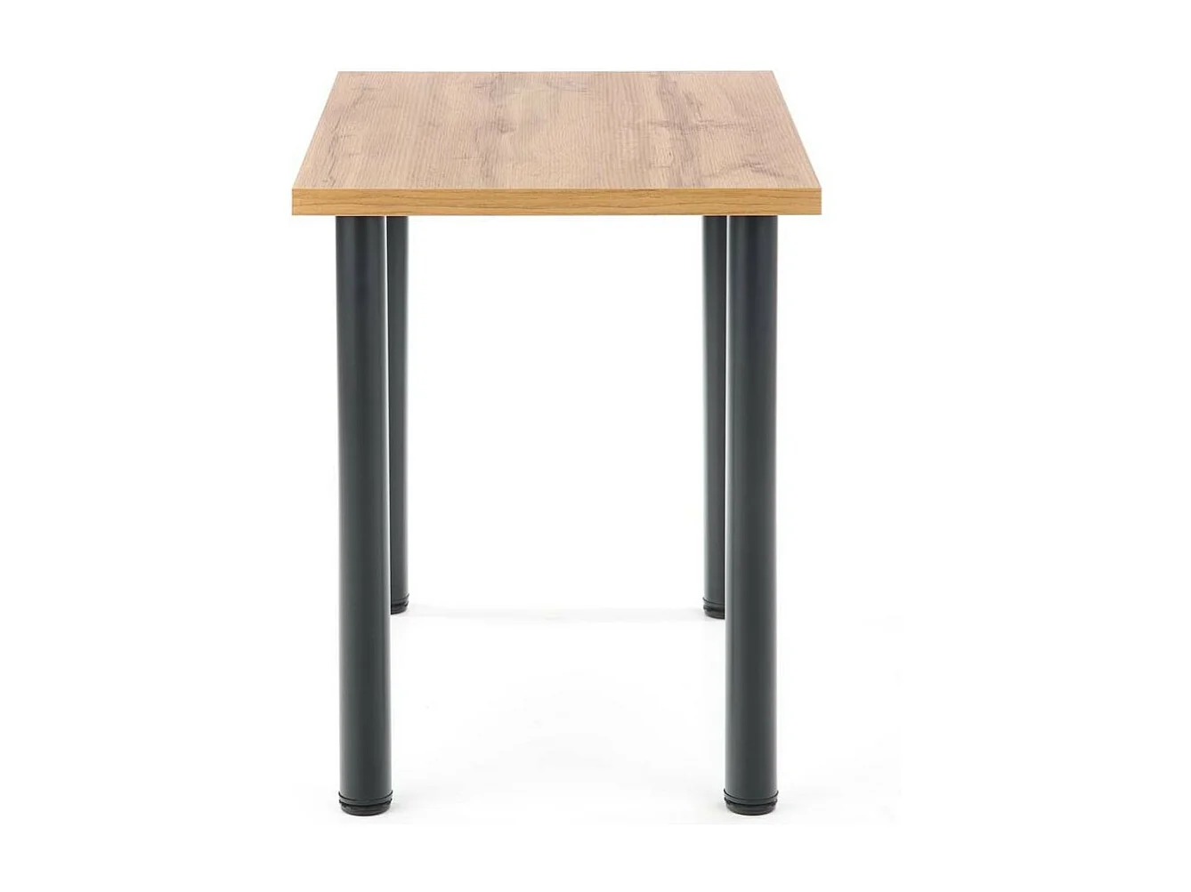 Tavolo da cucina 90x60 cm con piano in rovere wotan e gambe in metallo nero RIGEL2