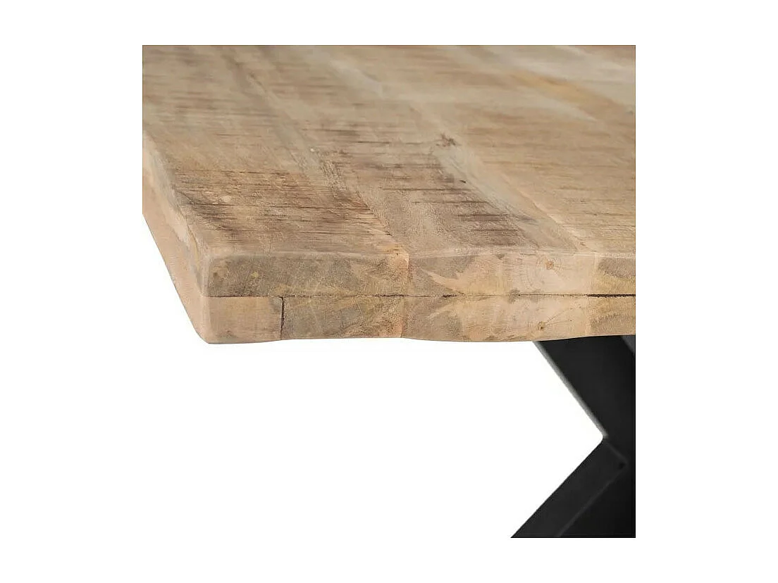 Mesa de comedor cuadrada de madera y metal 130cm Ernest