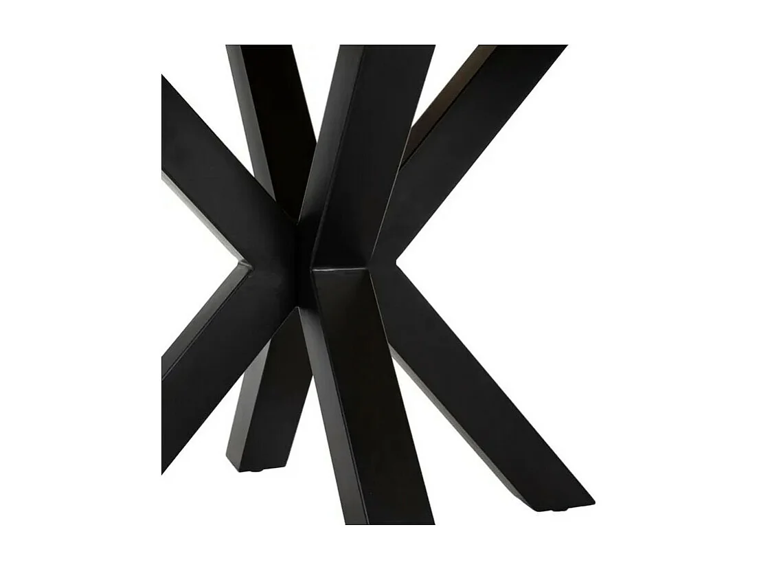 Mesa de comedor cuadrada de madera y metal 130cm Ernest