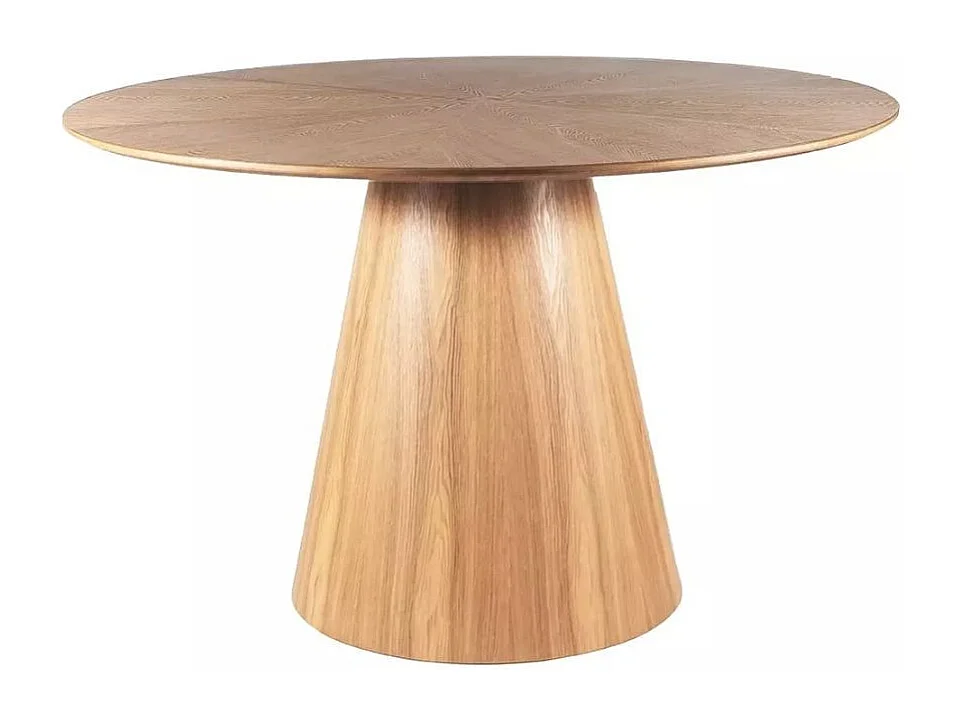 Mesa de comedor Lindsay redonda de roble de 120 cm