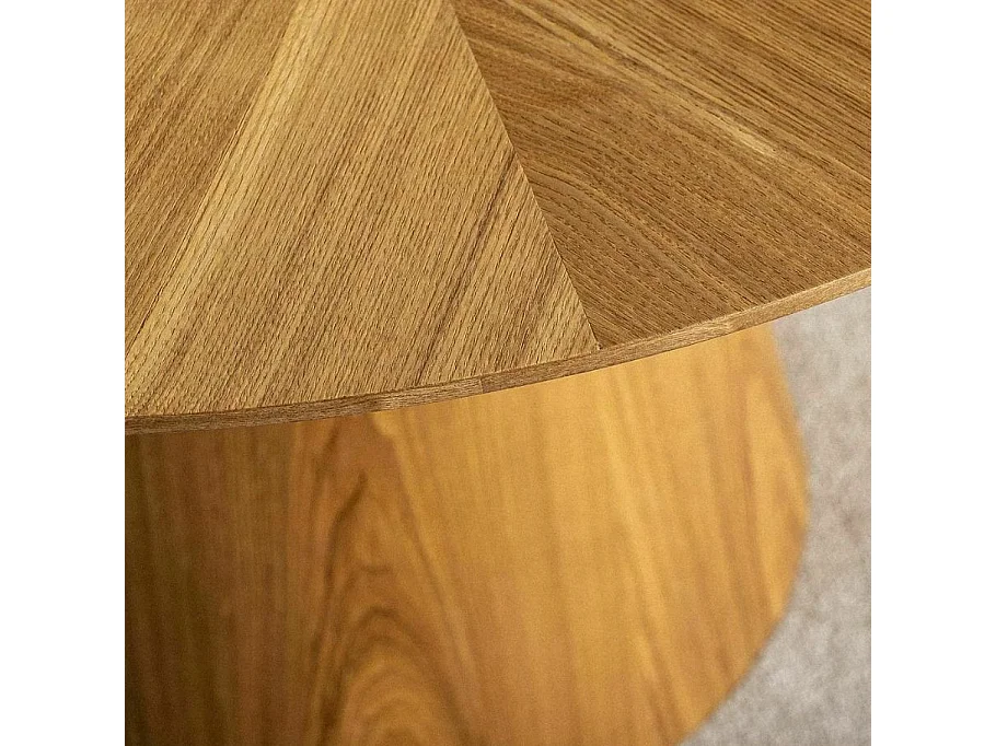 Tavolo da pranzo rotondo in rovere Lindsay 120 cm