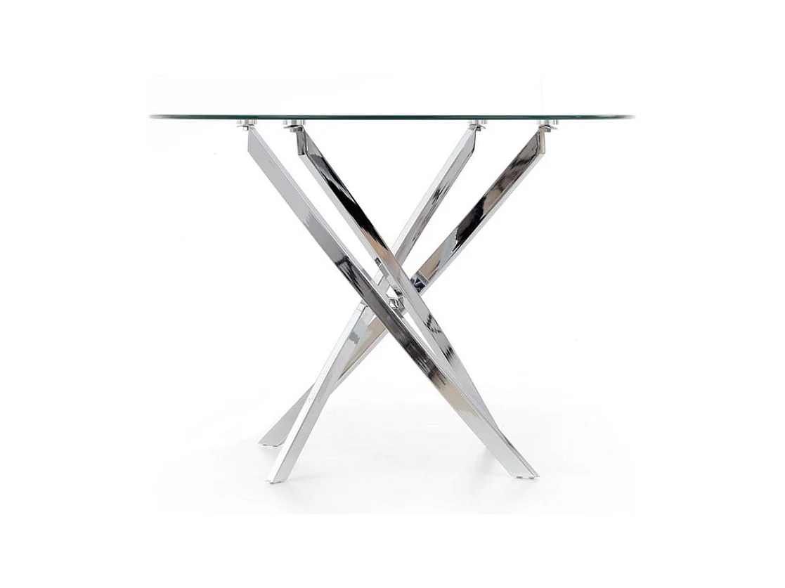 Mesa de comedor redonda de cristal Clasa 100 cm