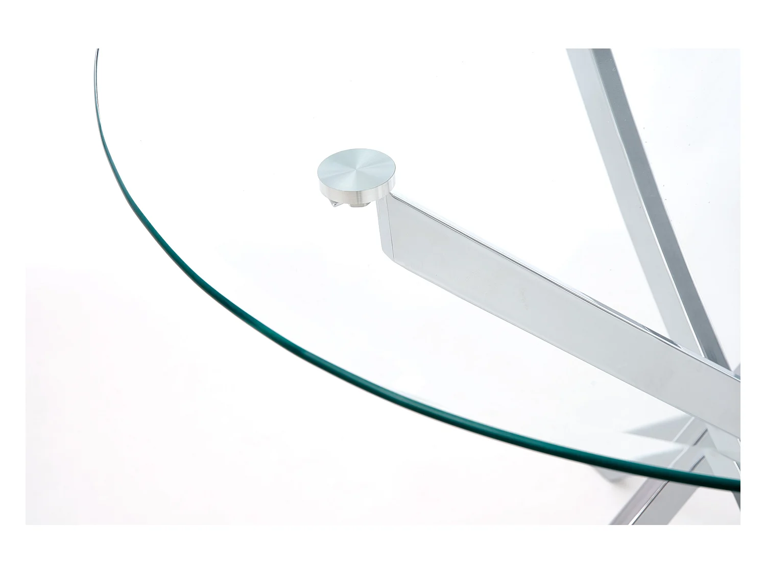 Mesa de comedor redonda de cristal Clasa 100 cm