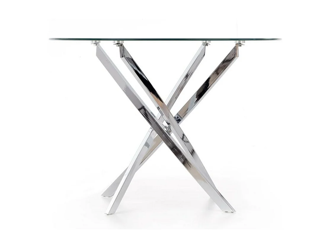 Table de salle à manger ronde 100cm en verre Clasa