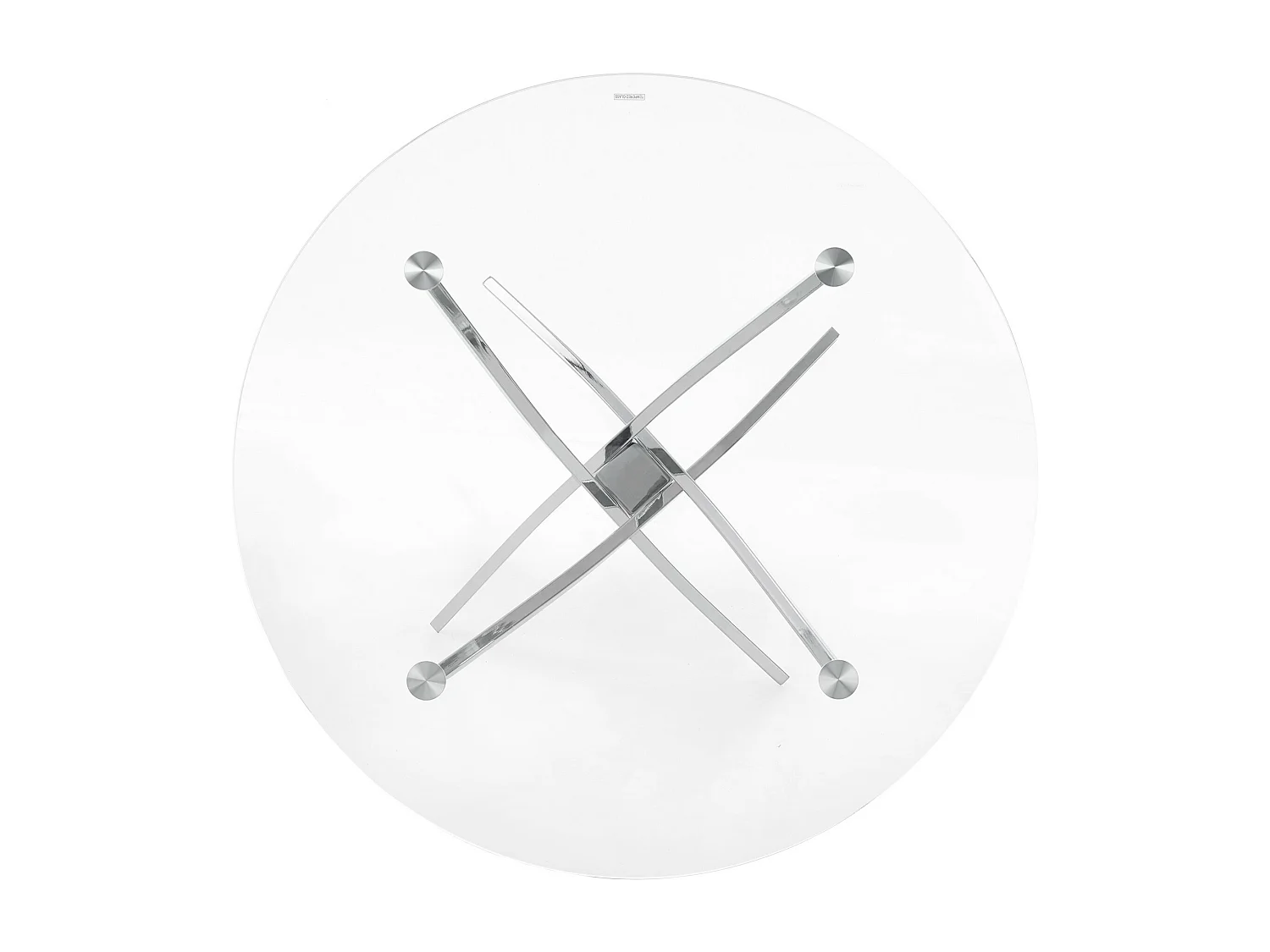 Table de salle à manger ronde 100cm en verre Clasa