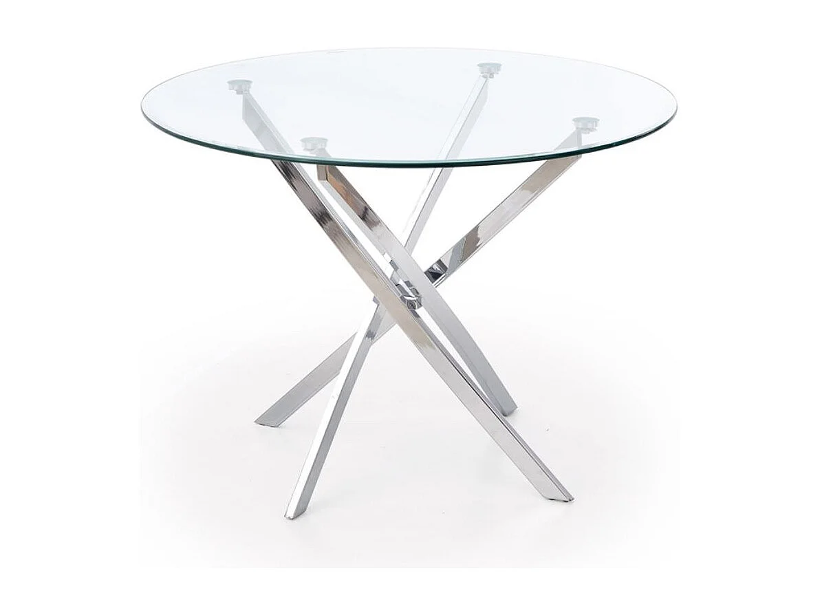 Table de salle à manger ronde 100cm en verre Clasa
