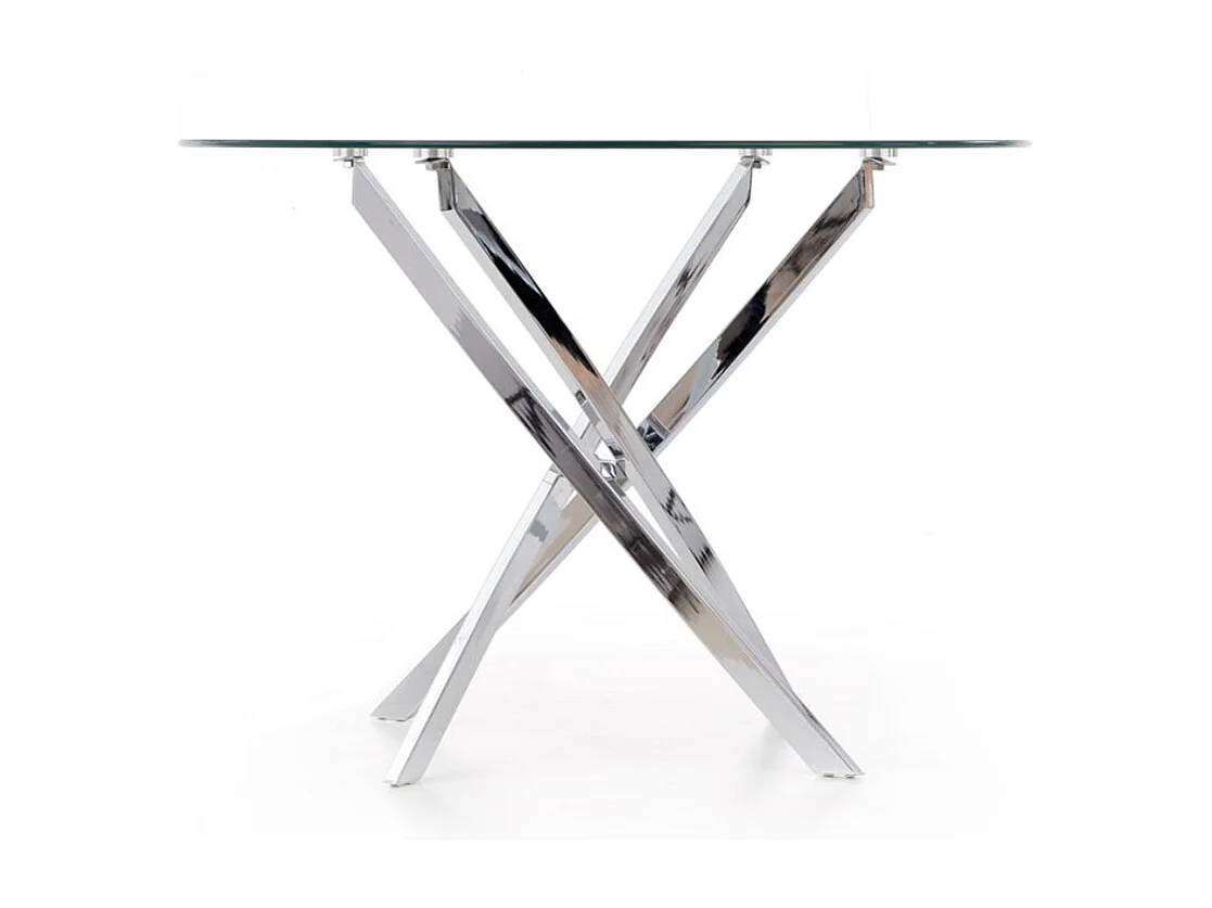 Table de salle à manger ronde 100cm en verre Clasa