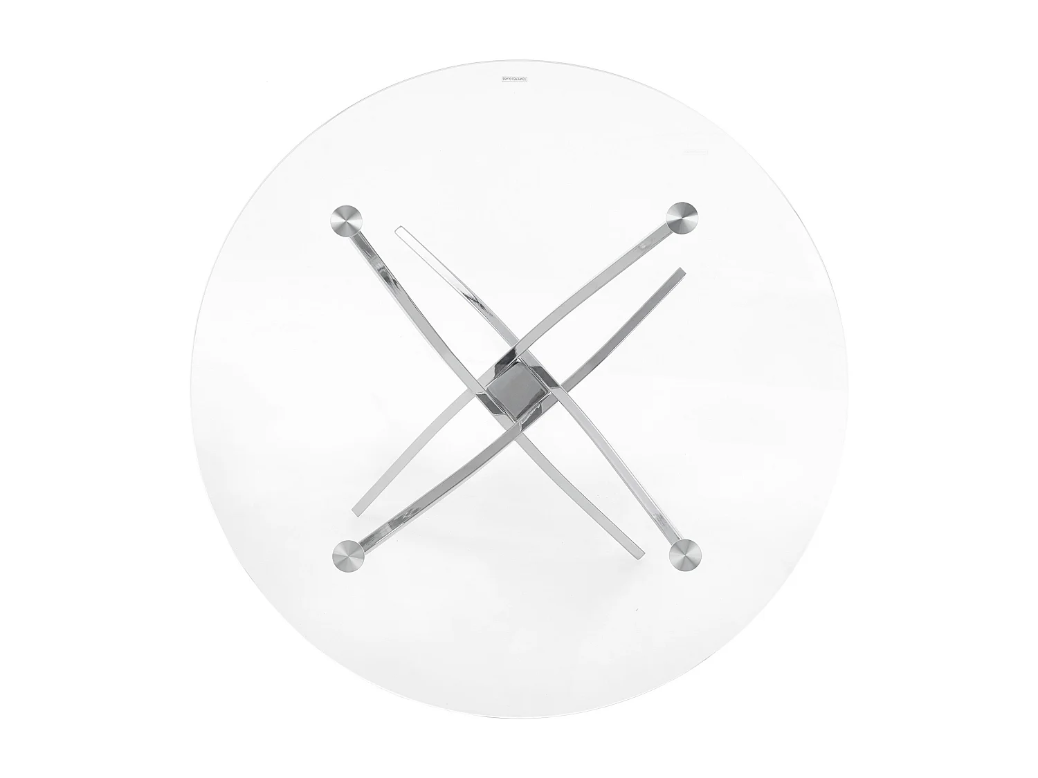 Table de salle à manger ronde 100cm en verre Clasa