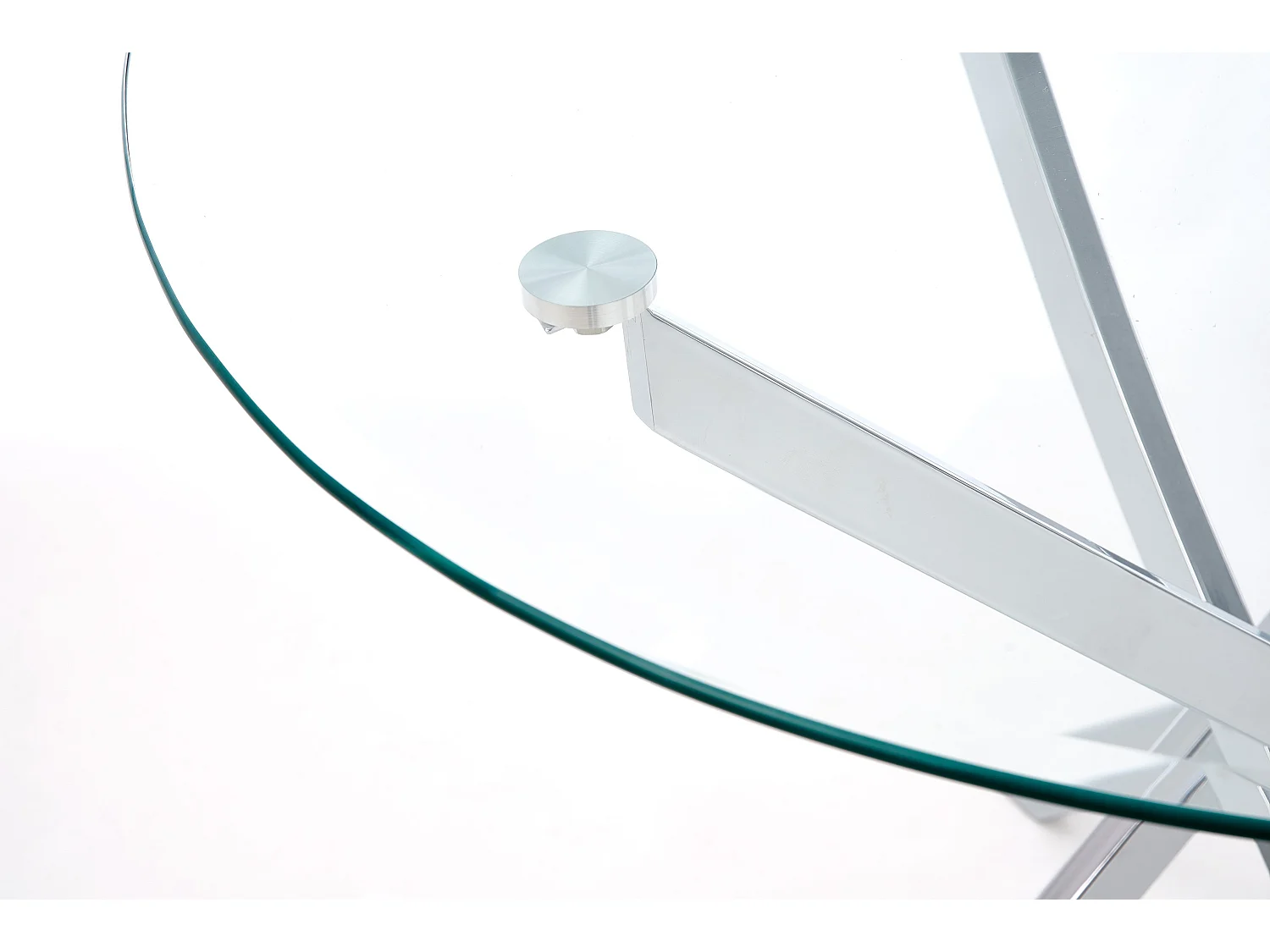 Table de salle à manger ronde 100cm en verre Clasa