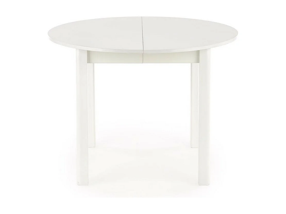 Table de salle à manger ronde blanche avec rallonge CARENE