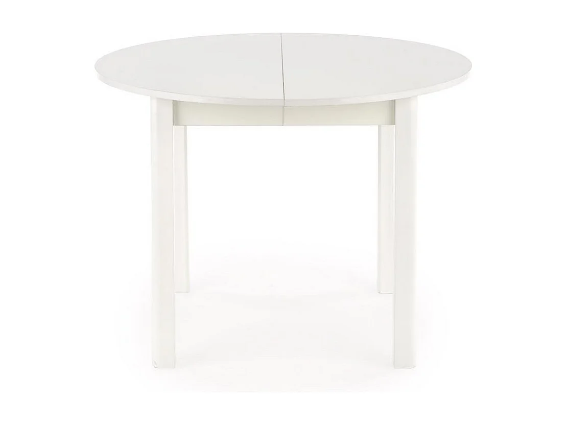 Table de salle à manger ronde blanche avec rallonge CARENE